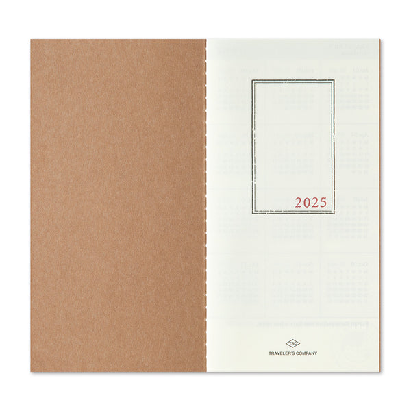 Traveler's Company Traveler's Notebook 2025 Montly Diary