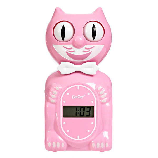 Solar Kit Cat Klock Digital Alarm Klock – Pink - Vækkeur