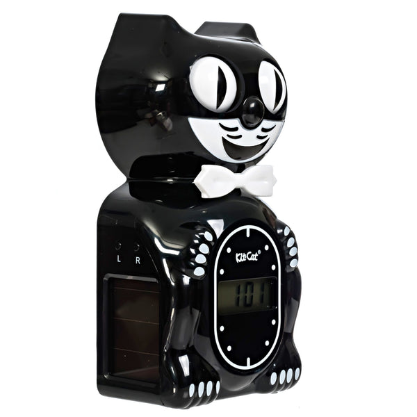 Solar Kit Cat Klock Digital Alarm Klock – Classic Black - Vækkeur