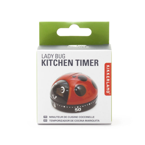 Kikkerland Lady Bug Kitchen Timer- Minutur
