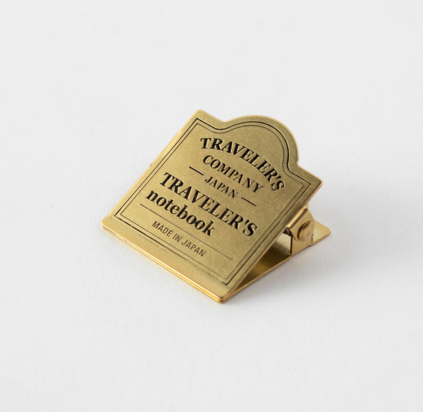 Traveler's Company Traveler's Notebook 030 Brass Clip TRC Logo
