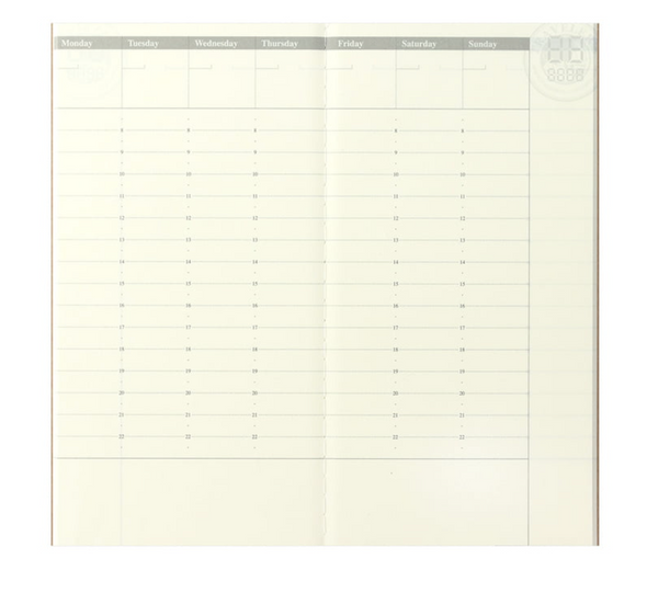 Traveler's Company Traveler's Notebook Refill 018 Free Diary Weekly