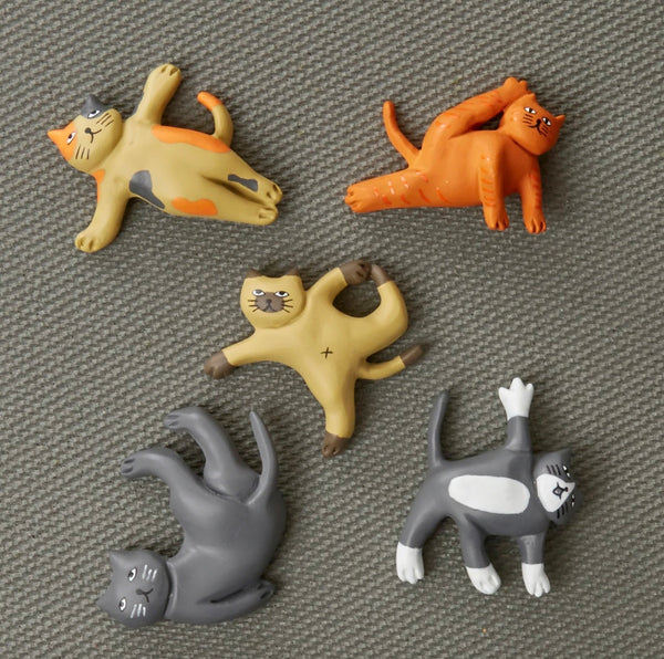 Kikkerland Cat Yoga Magnets