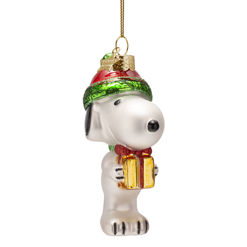Snoopy w. Gift Christmas Ornament