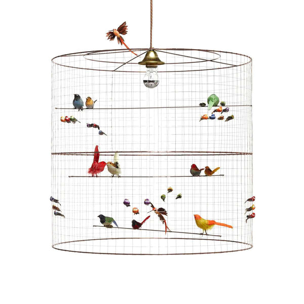 Bird Cage Voliere Pendant - Pendel med fugle