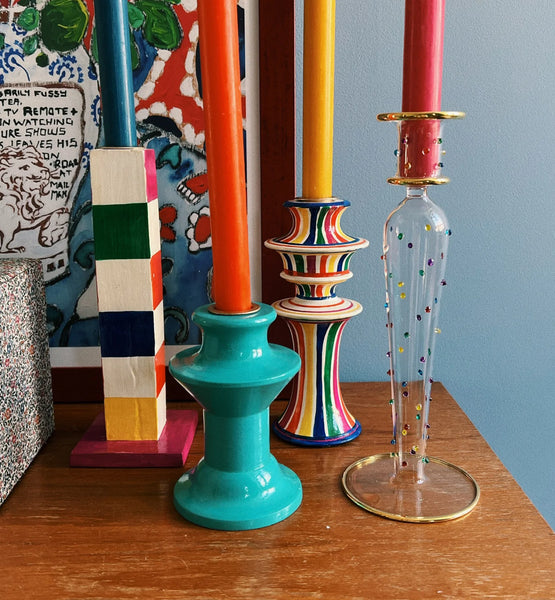 Glass Candle Holder Confetti