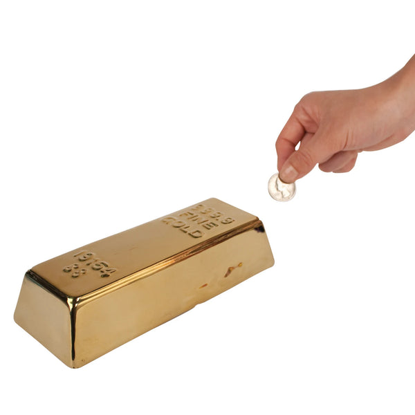 Kikkerland Gold Bar Money Box
