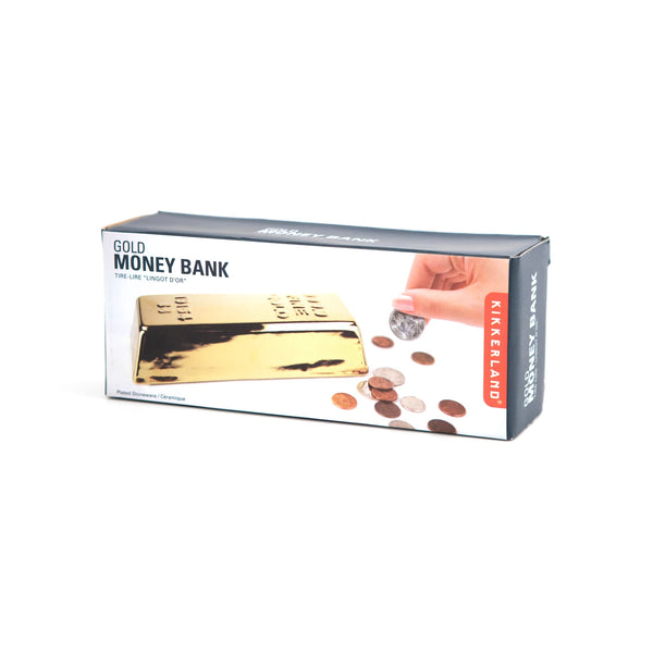 Kikkerland Gold Bar Money Box