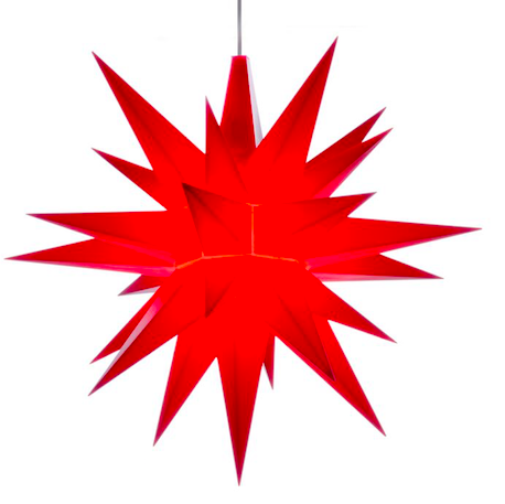 Herrnhuter Mini Star - Red/ rød inkl. adapter!