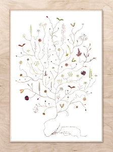 Lottas Trees - August Tree print - Smukt Print af Lotta Ohlsson