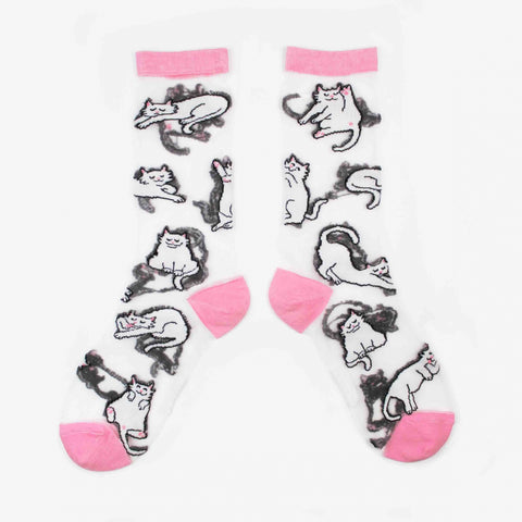 Coucou Suzette Transparent Cat Socks