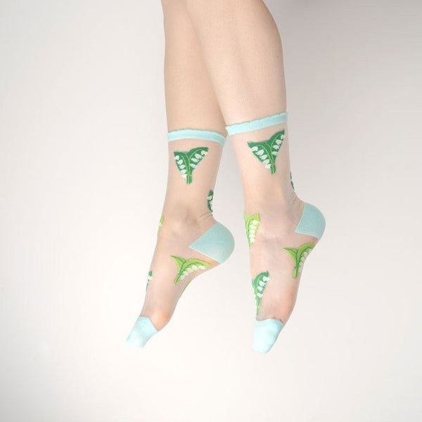 Coucou Suzette - Lily of the valley Sheer Socks