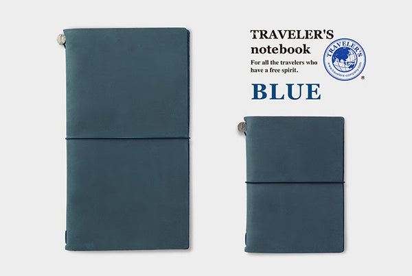 Traveler's Company Traveler's Notebook Blue - Notesbog med Cover I Læder
